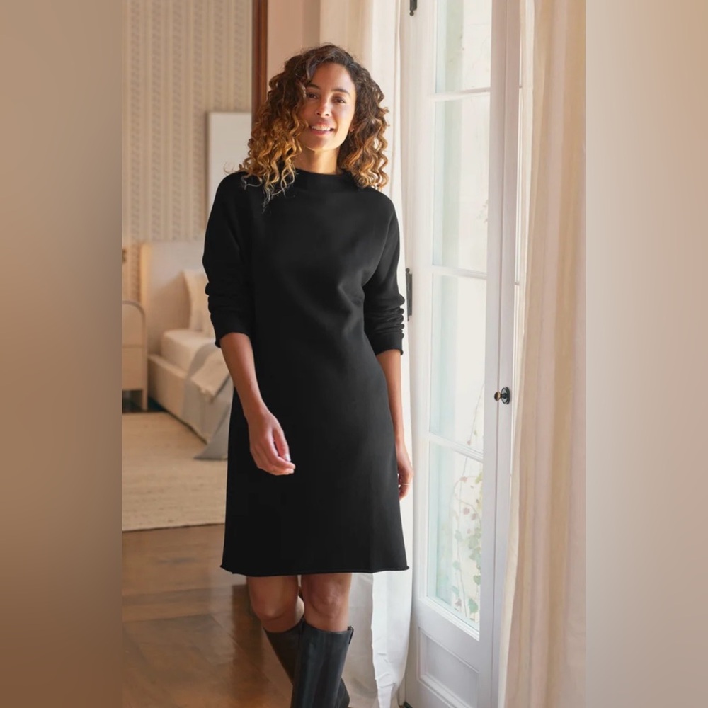 FRANK & EILEEN Izzie Dress (Black, Large) Comfortable for Travel 🖤